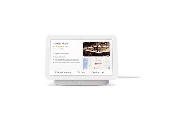 Google Nest Hub（第 2 世代）スマート ディスプレイ。 