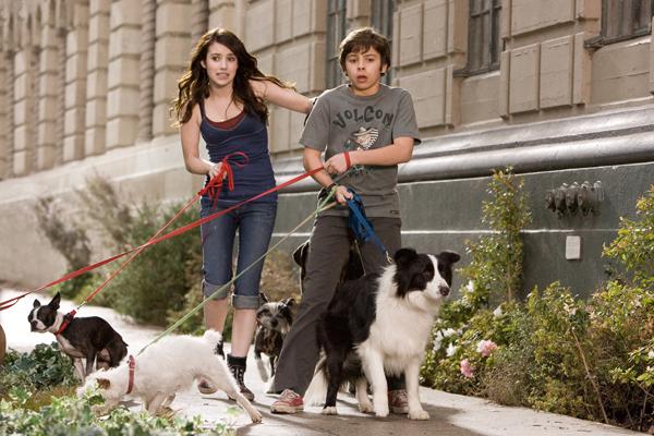 Emma Roberts vezme psy na procházku