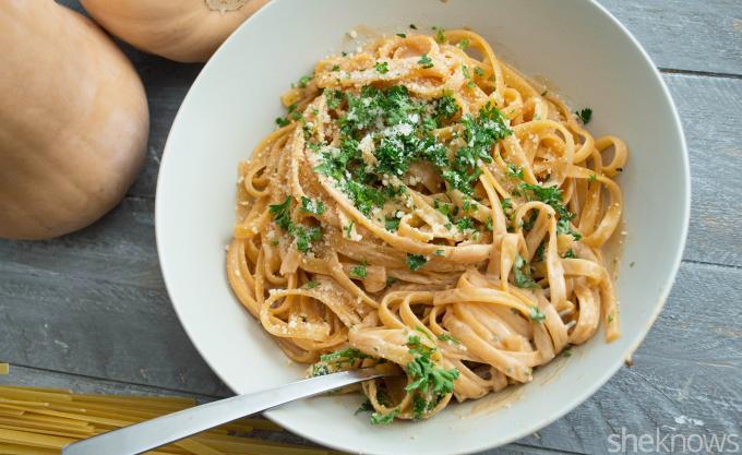 Butternut squash Alfredo