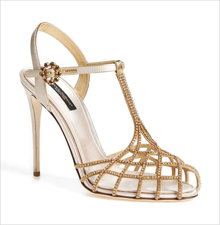  Dolce & Gabbana Crystal T-Bar Sandal