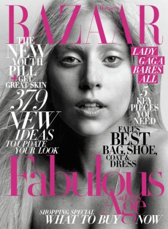 Lady Gaga covert Harper's Bazaar van oktober