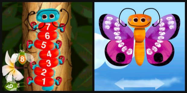 A legjobb matematikai alkalmazások gyerekeknek - Caterpillar Counting