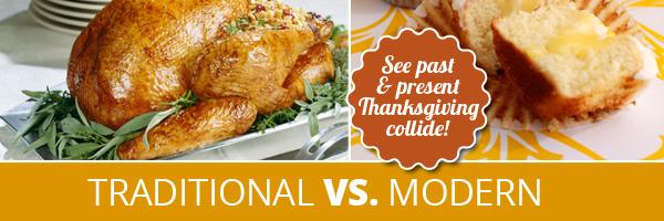 Traditioneel versus traditioneel Moderne Thanksgiving
