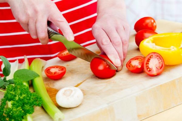 Corte de produtos - faca de cozinha