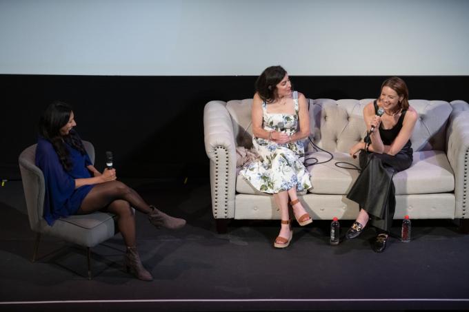 Решма Гопалдас, Мэрил Дэвис и Катрина Балф на фестивале ATX. (Любезно предоставлено фестивалем ATX)