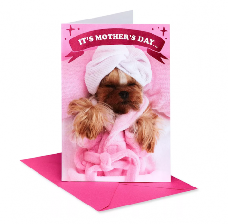 Листівка Carlton Cards до Дня матері Собака в спа. 