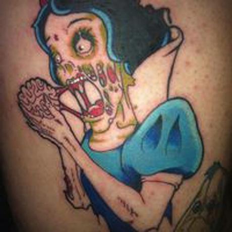 disney tatuajes blancanieves zombies