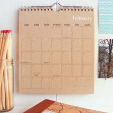 Kalender dinding yang manis & sederhana