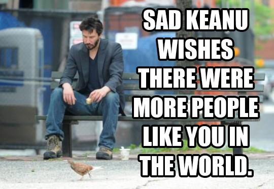 Szomorú Keanu mém