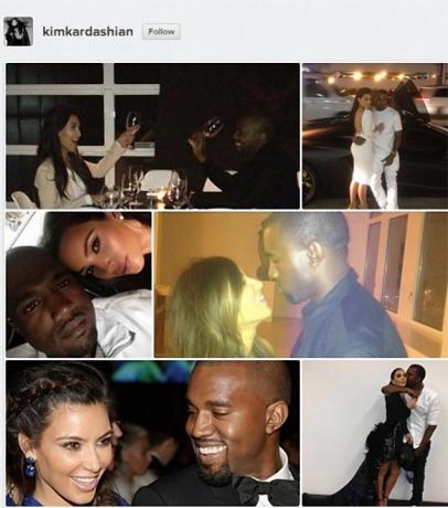 Kim Kardashian und Kanye West in Instagram-Collage