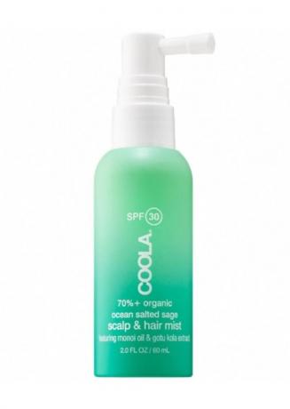 Najlepsze filtry przeciwsłoneczne do skóry głowy na lato: Coola Organic Scalp & Hair Mist SPF 30
