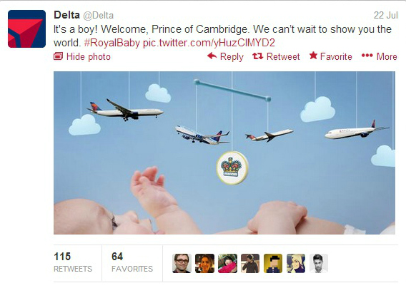 Delta koninklijke baby meme