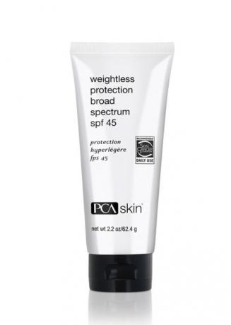 „Black-Beauty“ redaktoriaus patvirtintos apsaugos nuo saulės priemonės: PCA Skin Weightless Protection Plataus spektro SPF 45