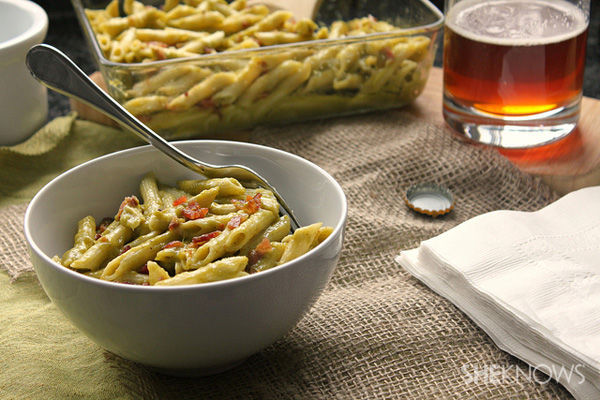 Macarrão poblano assado com queijo