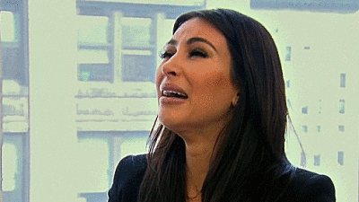 Kim Kardashian lelijk huilend