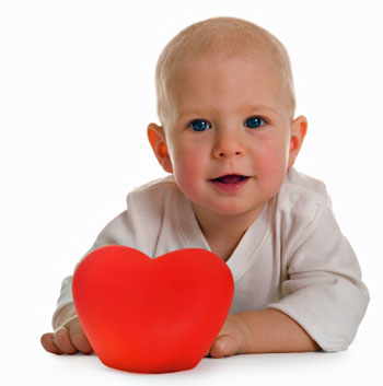 chlapček valentínske srdce