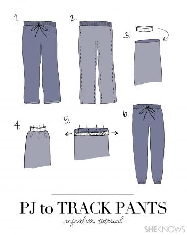 Як перетворити старі піжамні штани в спортивні штани від кутюр