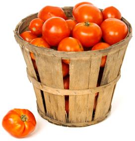 košík rajčat