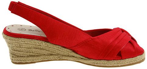 Sandalias bella vita en rojo