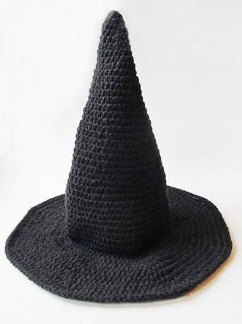 Háčkovaný čarodějnický klobouk: kompletní