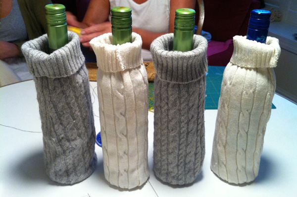 džemperis vīna maisiņi