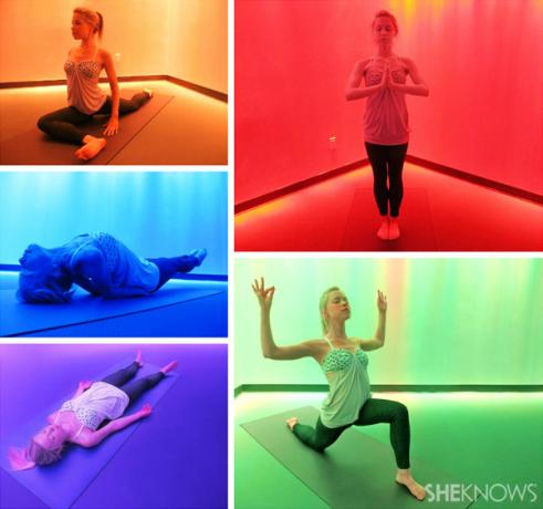 Fitness trend: Jógaórák, amelyek színt és megvilágítást használnak