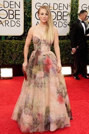 Kaley Cuoco aux Tolden Globes
