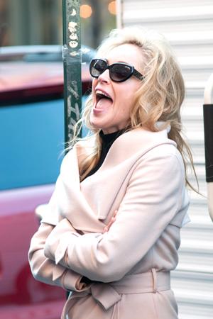 Sharon Stone am Filmset