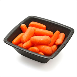 Молодая морковь с арахисовым маслом