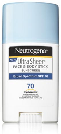 Neutrogena Ultra Sheer Face + Body Stick sauļošanās līdzeklis ar plašu spektru SPF 70
