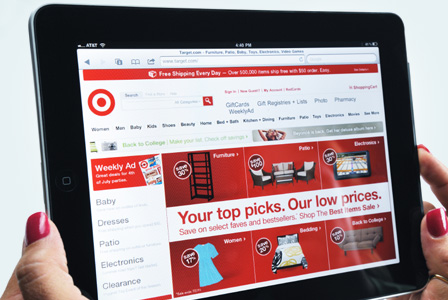 Sito web target su iPad