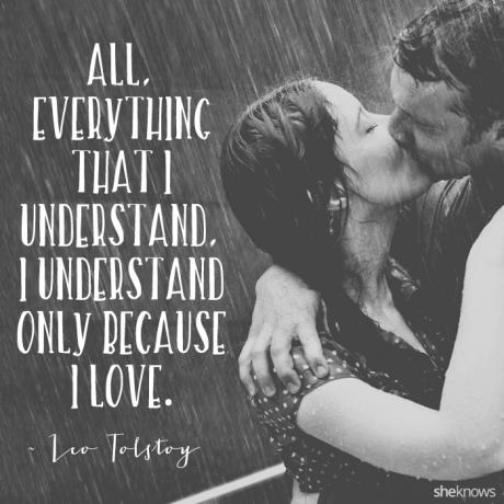 Leo Tolstoja mīlestības citāts