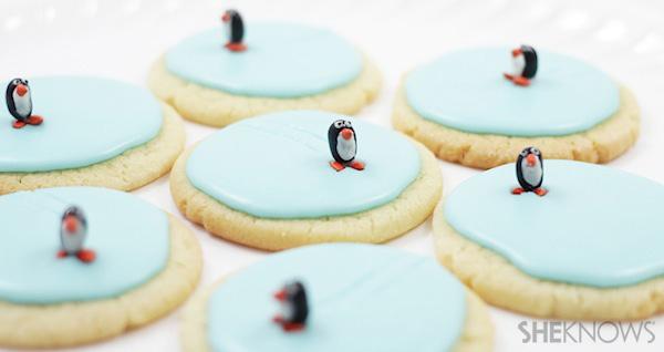  Ciasteczka z pingwinami na łyżwach 