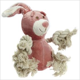 SimplyFido Petite Lucy Pink Bunny Rope rotaļlieta