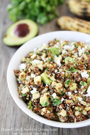  Jagung hangus dan salad alpukat quinoa