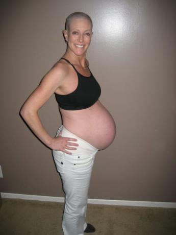 Stephanie Hosford durante el embarazo.