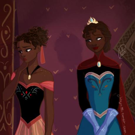 Schwarze Elsa und Anna