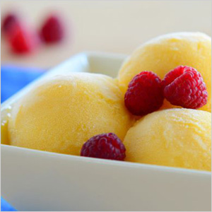 Sorbetto al mango senza zucchero