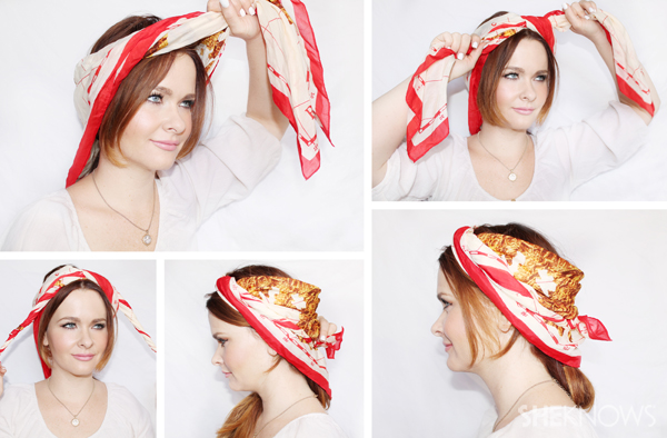 10 різних способів зав'язати шарф на волоссі | SheKnows.com
