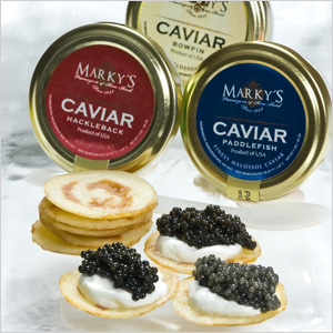 Conjunto de presente de caviar americano