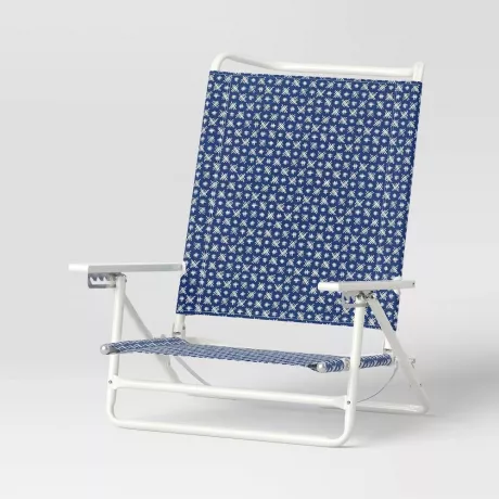 5 pozic Beach Chair Crosshatch Print - Sun Squad