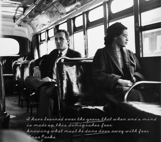 Rosa Parks im Bus