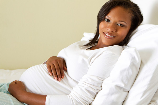 Terhes nő pihentető
